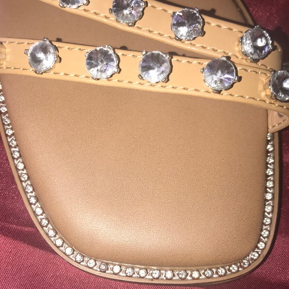 Nine west | rhinestone bling tan sandal - Picture 3 of 3